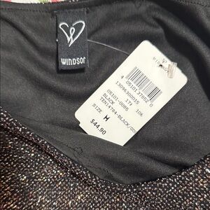 Windsor Black Glitter Women's Intimate Top